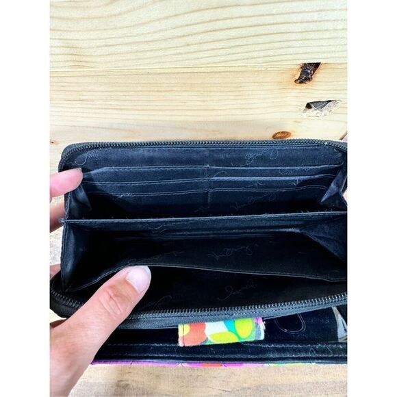 Vera Bradley Va Va Bloom 2012 Women's Floral Multicolor Turn Lock Zip-Around Wal - Picture 6 of 13